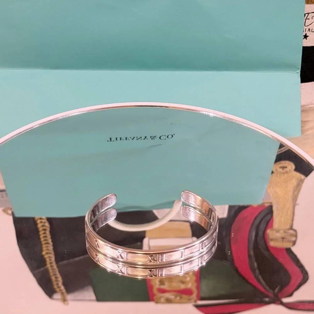 🔥 TIFFANY & Co. ATLAS CUFF BRACELET AG925 SILVER SIZE 6”